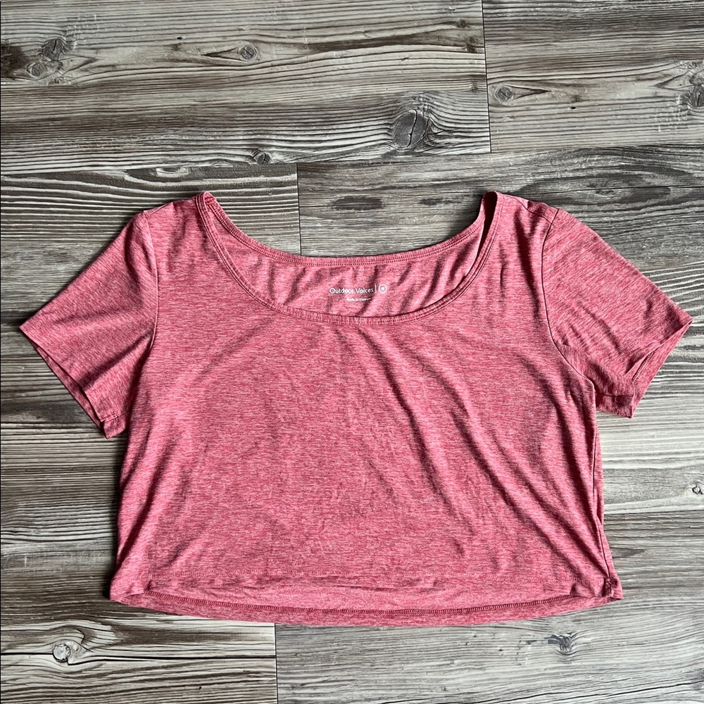 Outdoor Voices All Day Crop Shortsleeve Desert Rose